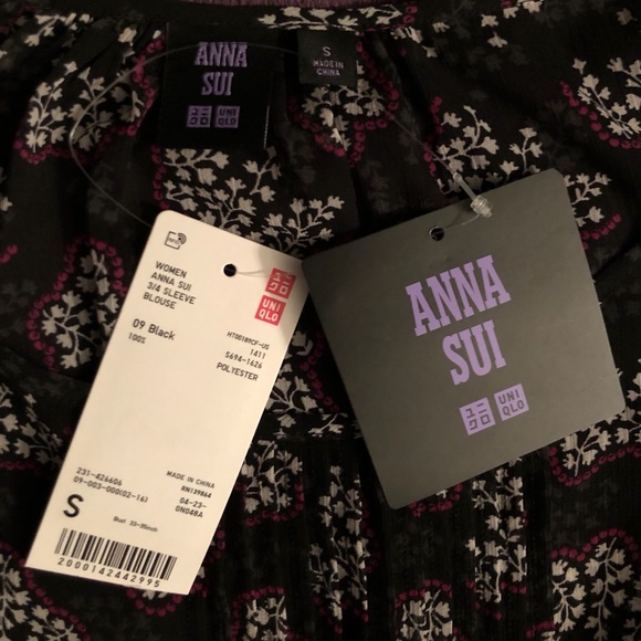 Anna Sui/Uniqlo Romantic Floral Sheer Blouse - Picture 2 of 6